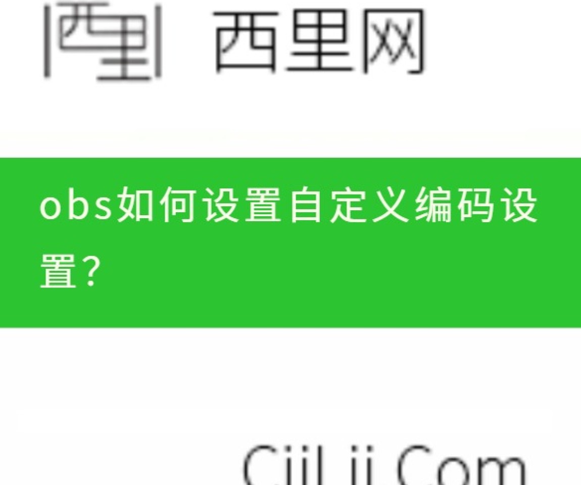 obs如何设置自定义编码设置？
